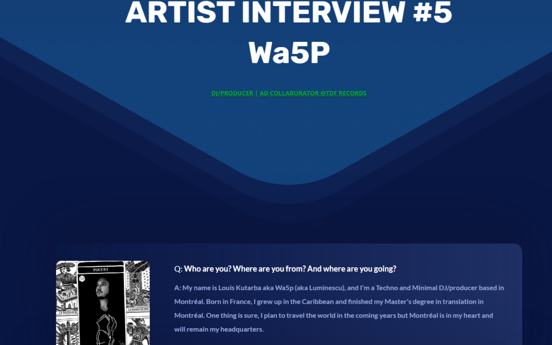 Artist Interview 5 – Wa5p