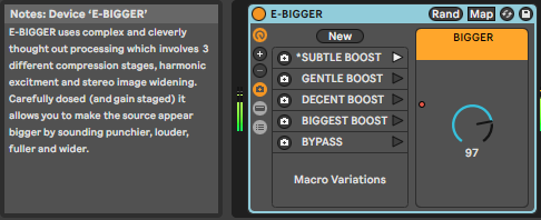 Free Effect Rack for Ableton Live Music Production - Bigger sound