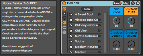 E-ProdKnob OLDER free vintage saturation module preset for Ableton Live
