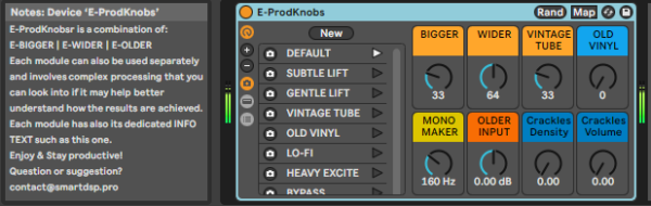 E-ProdKnobs FREE Effect Racks Presets for Ableton Live 11 Suite by Smart DSP