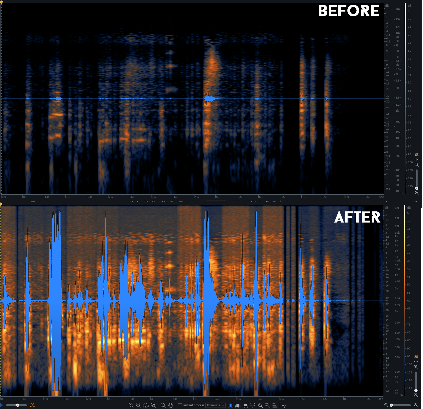 Audio Restoration Before After