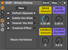 Driven Chorus effect racks presets for Ableton Live