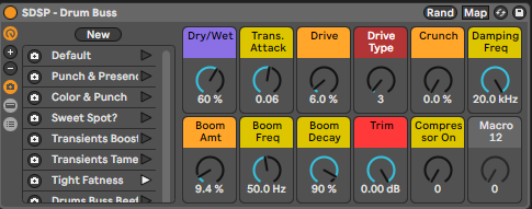 Drum Bus Presets - Drums tighter and punchier