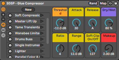 Glue Compressor Presets - learn audio compression