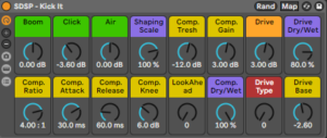Kick shaping processing rack for Ableton Live 11
