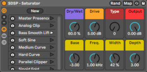 Saturator presets