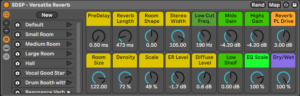 Versatile reverb effect rack for music recording and production in ableton live