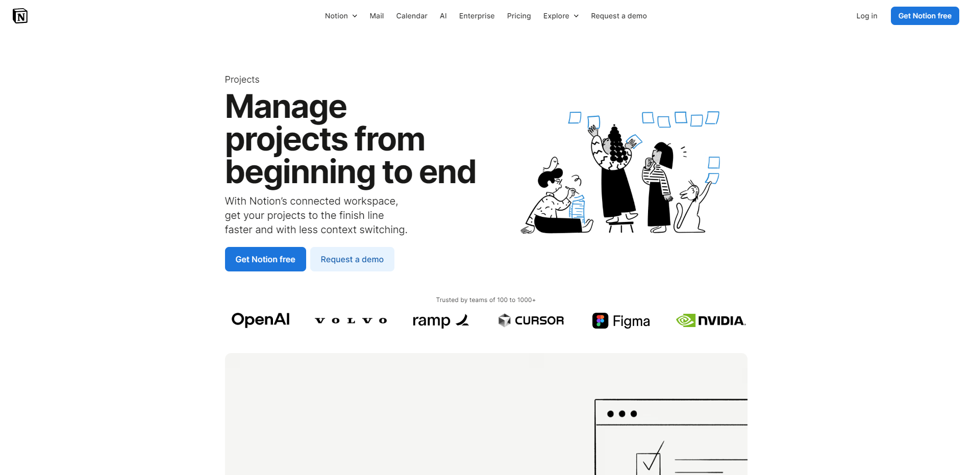 Notion free project management solution