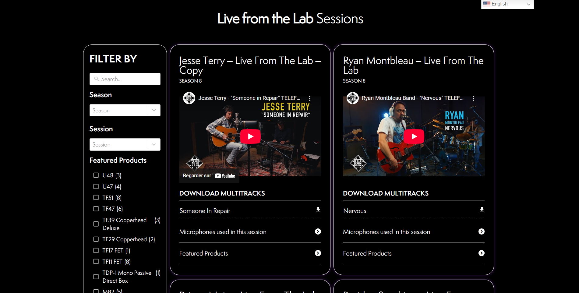 Telefunken Live from the Lab - Free Audio Multitracks for Practice