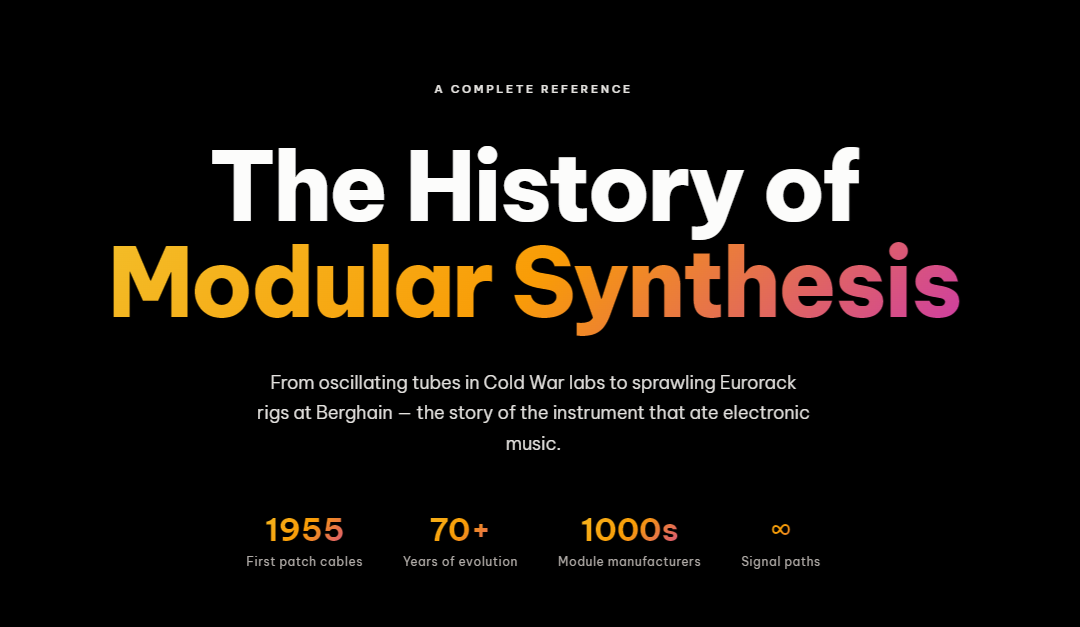Modular Synthesizers History